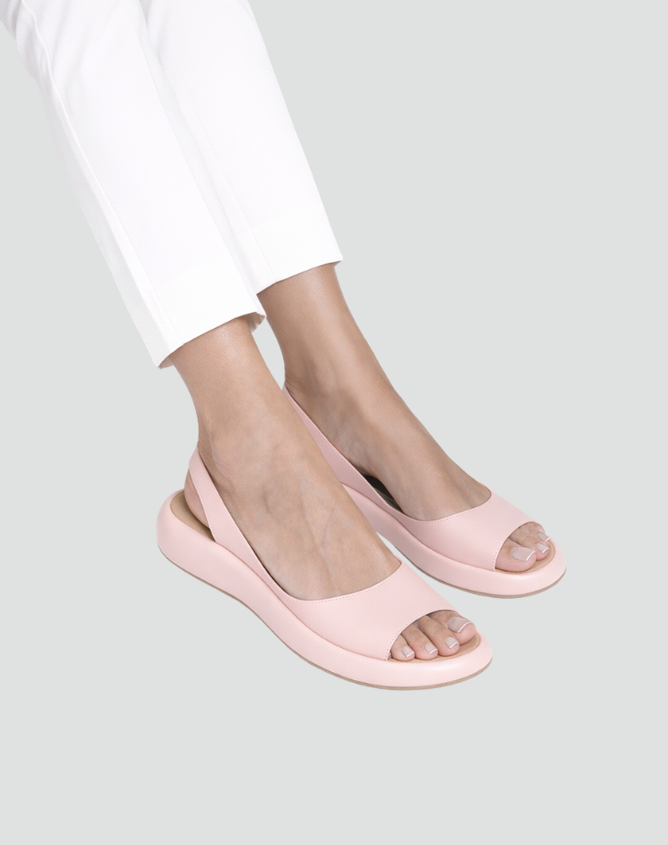 Open sandalen op sleehak