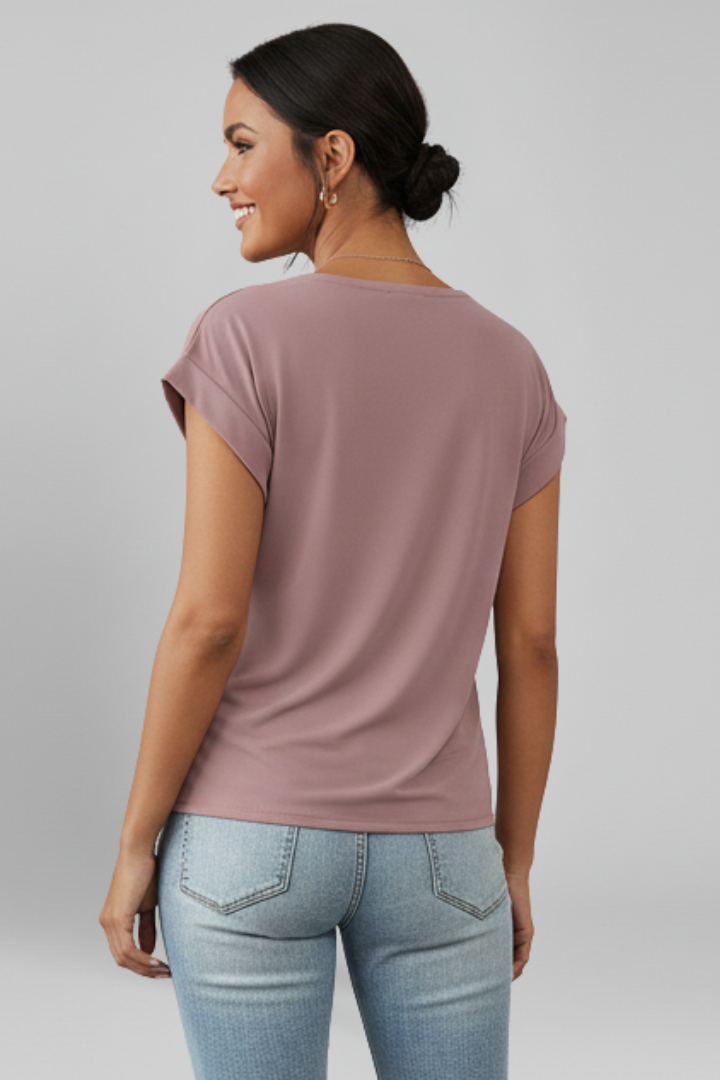 Zachte blouse met V-hals