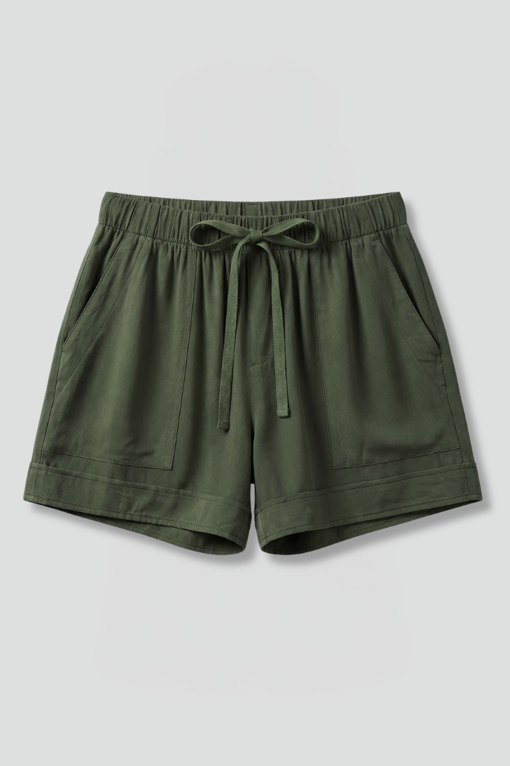 Luchtige short met koord