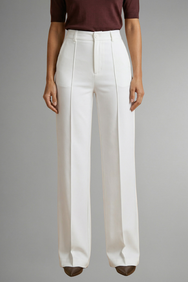 Witte rechte pantalon